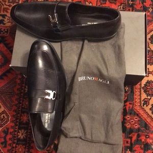 Bruno Magli Men’s Rissone Loafer, Black, US 10.5 M